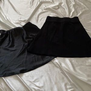 Two black skirt, one from Zara and forever21, S